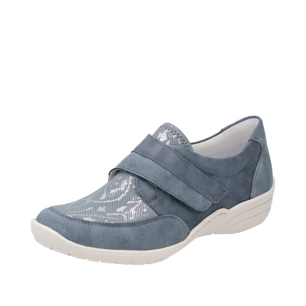 Remonte Slip-On Shoe w/ Velcro and Neoprene Inserts R7600-14 Blue Combo
