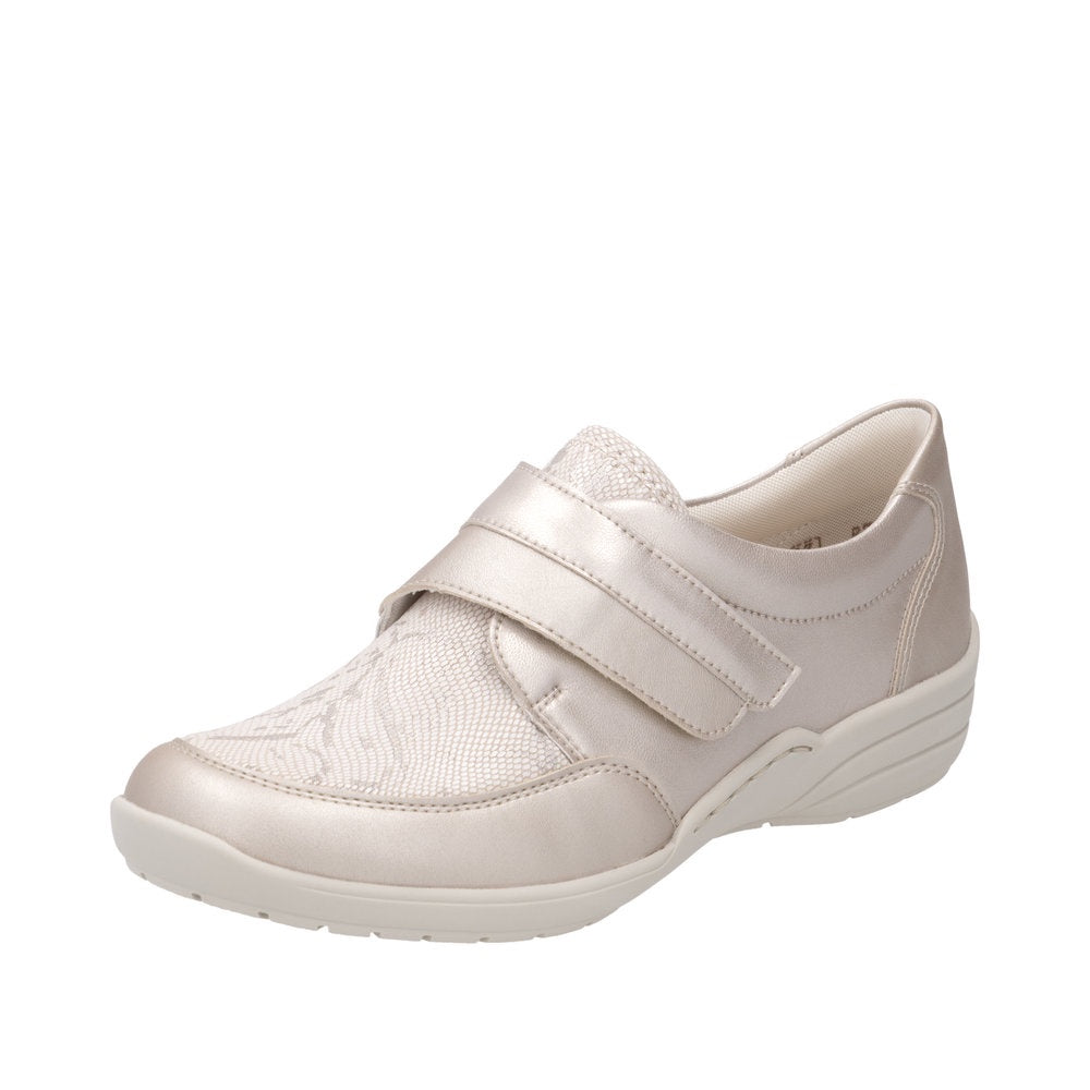 Remonte Slip-On Shoe w/ Velcro and Neoprene Inserts R7600-92 Gold Combo