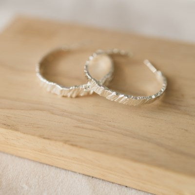 Glee Jewelry Reverie Hoop Earrings - Silver