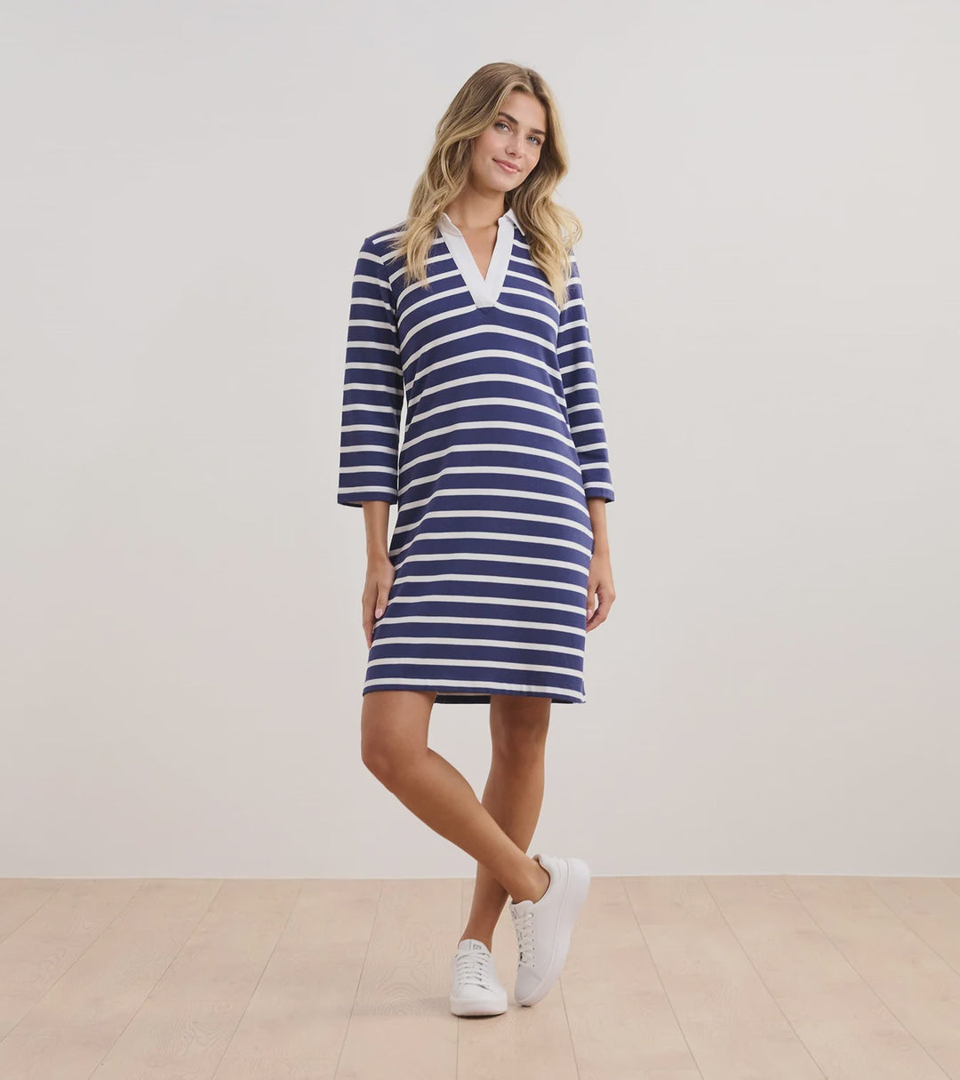 Hatley Taylor Dress - Nautical Stripes - S25PNL1786 - Patriot Blue