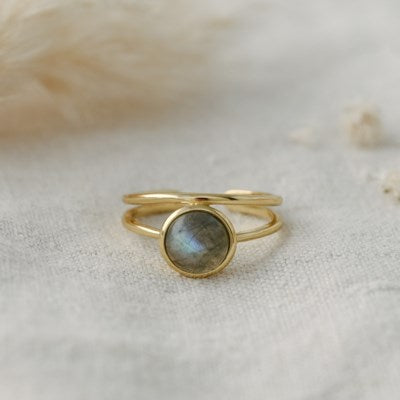 Glee Jewelry Sophia Ring - Gold/Labradorite