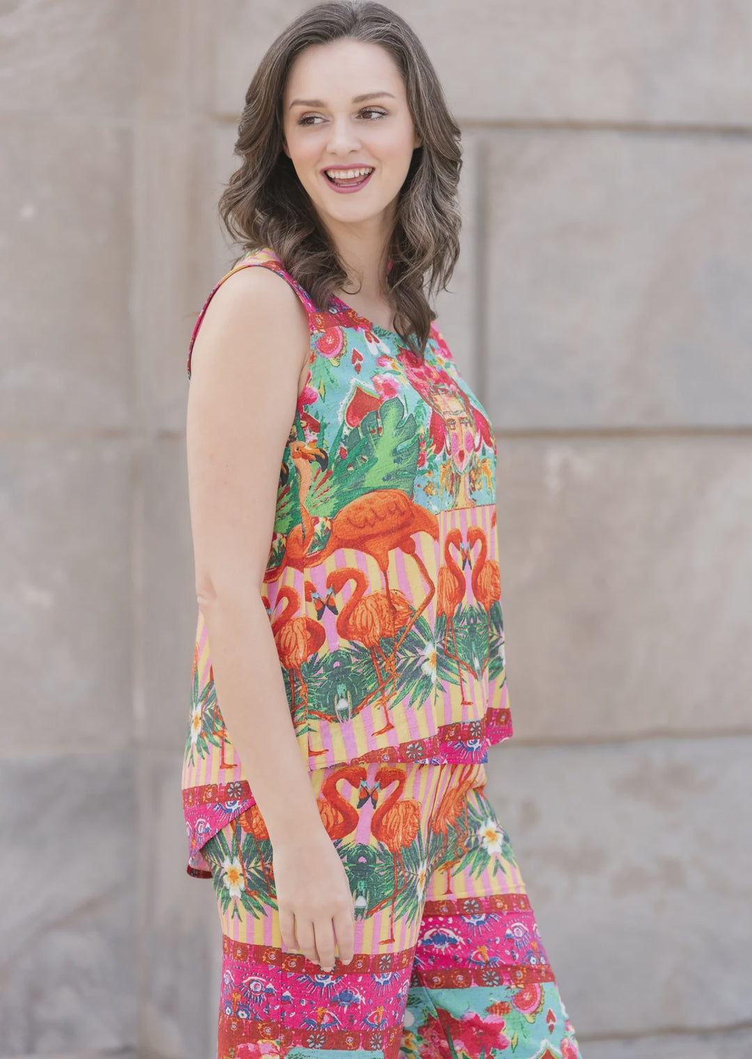 Shannon Passero Tilly Tank Top 1602-Flamingo Print - 1 ONLY SIZE X-LARGE - 20% OFF