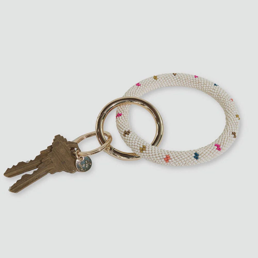 Ink + Alloy Chloe Key Ring - Ivory