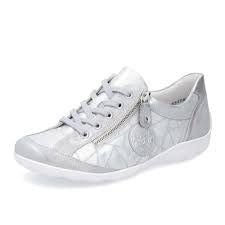 Womens Remonte Sneaker w/ Side Zip R3408-90 Silver Combo