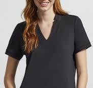 Tribal Sport Short Sleeve V-Neck Top 1217O-3506-0002 Black