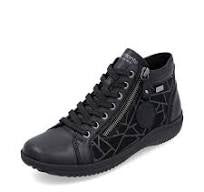Womens Rieker Laced Ankle Boot D1E72-00 Black