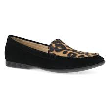 Womens DANSKO Lorri Suade Slip-On Loafer 2043360200 Black/Leopard