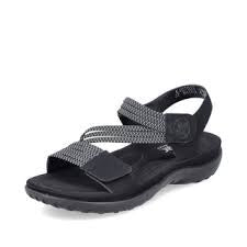 Womens Rieker Backstrap Sandal 64870-00 Black - RETURNING SPRING 2026