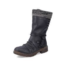 Womens Rieker Winter-Lined Mid-Calf Boot Z4755-00 Black - SIZE 41 ONLY - 20% OFF