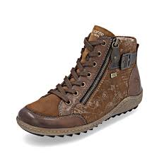 Rieker Lace Up Ankle Boot w/ Side Zip R1441-24 Brown