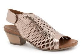 Womens Bueno "Lacey" Open Toe Shoe w/ Velcro Slingback 25WL1406-Taupe Metallic