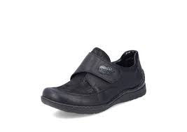 Womens Rieker Slip-On Shoe w/ Velcro 48954-00 Black
