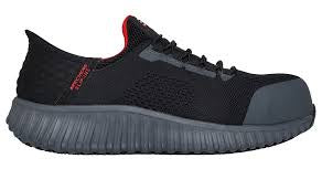Mens Skechers Slip-ins Work - Steel Toe - Fletchit CT - 200290CA-BKRD Black