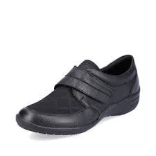 Remonte Slip-On Shoe w/ Velcro Closure R7600-00 Black