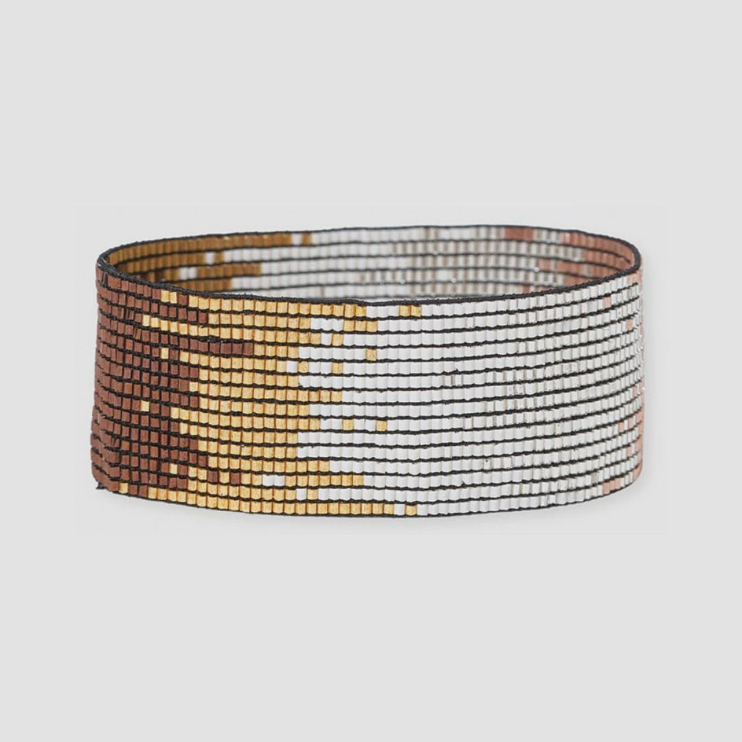 Ink + Alloy Kenzie Ombre Beaded Stretch Bracelet - Mixed Metallic