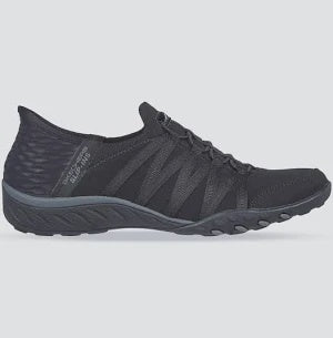 Womens Skechers "Slip-Ins" Breathe-Easy - WIDE - 100593W -BBK Black