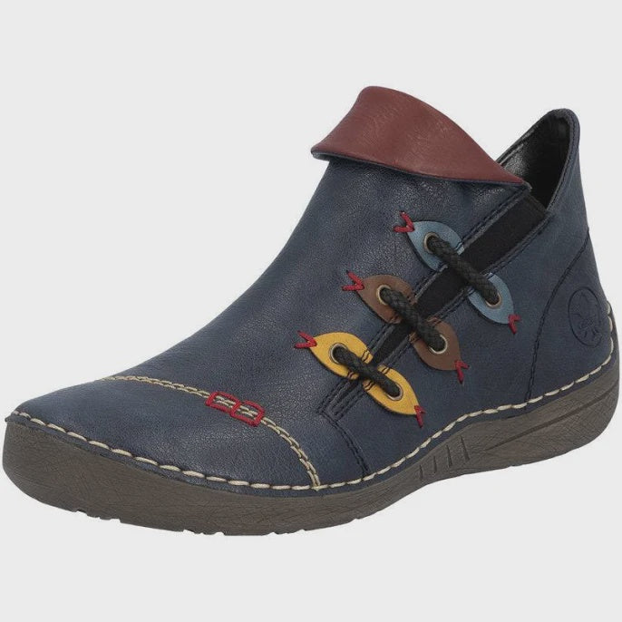 Rieker Ankle Boot 72581-14 Navy Combo