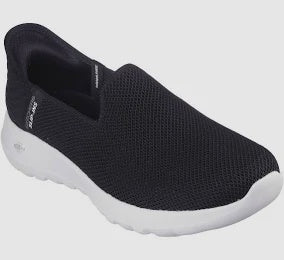 Womens Skechers "Slip-Ins" Sneaker 124963-BKW - Wide Width - Black