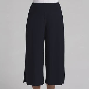Sympli Side Slit Wide Capri 27251-NVY Navy