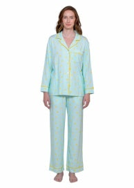 Latte Love 2-Piece Long-Sleeve Pajama Set ILW10KS150AL- Aqua Lemons