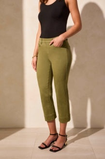 Tribal Pull-On Kick Flare Capri 1647O-2020W-0065 Loden