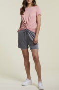Tribal T-Shirt w/ Front Knot 7702O-2422-1489 Pale Coral