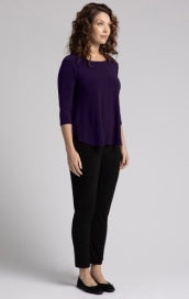 Sympli Go To Classic Relax 3/4 Sleeve T 22110R-2 Blackberry - 1 ONLY SIZE 8 - 20% OFF