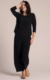 Sympli Go To Classic Relax 3/4 Sleeve T - Short - 22110RS-2-BLK - Black