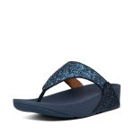 Fit Flop Glitter Toe Post Sandal X03-399 Midnight Navy