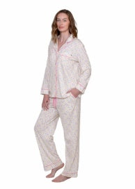 Latte Love 2-Piece Long-Sleeve Pajama Set ILW10KS143VH - Vintage Hearts