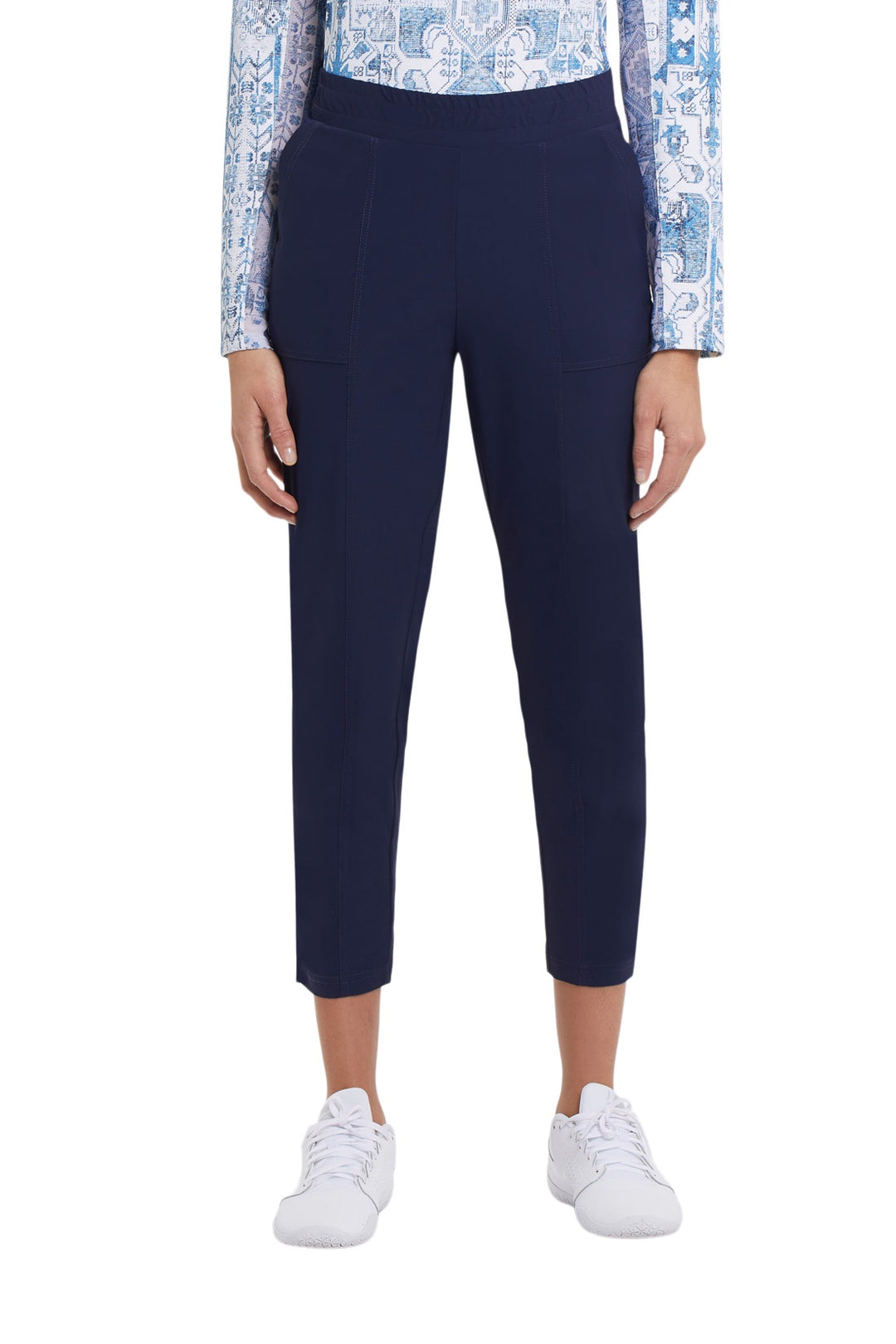 Tribal Sport Pull-On Technical Capri 1207O-3668-2317 Deep Blue
