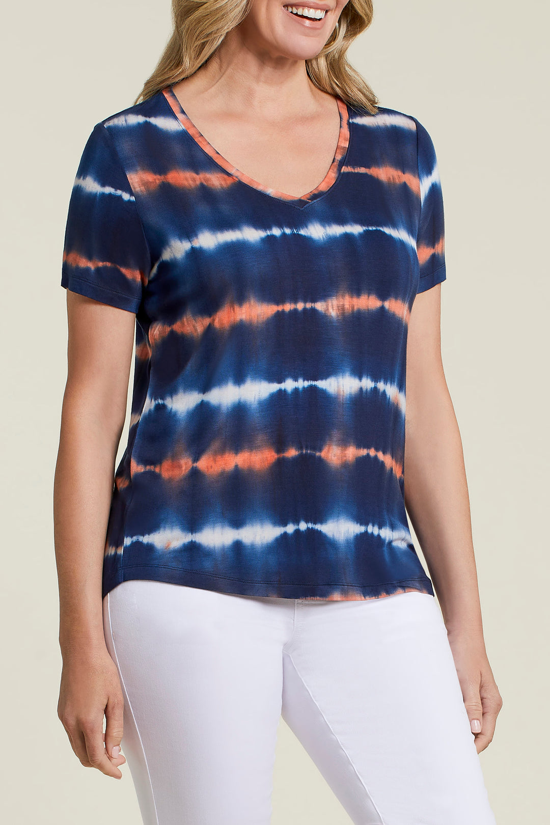 Tribal Short-Sleeve Tie-Dye T-Shirt 1297O-3507-2666 Sunrise