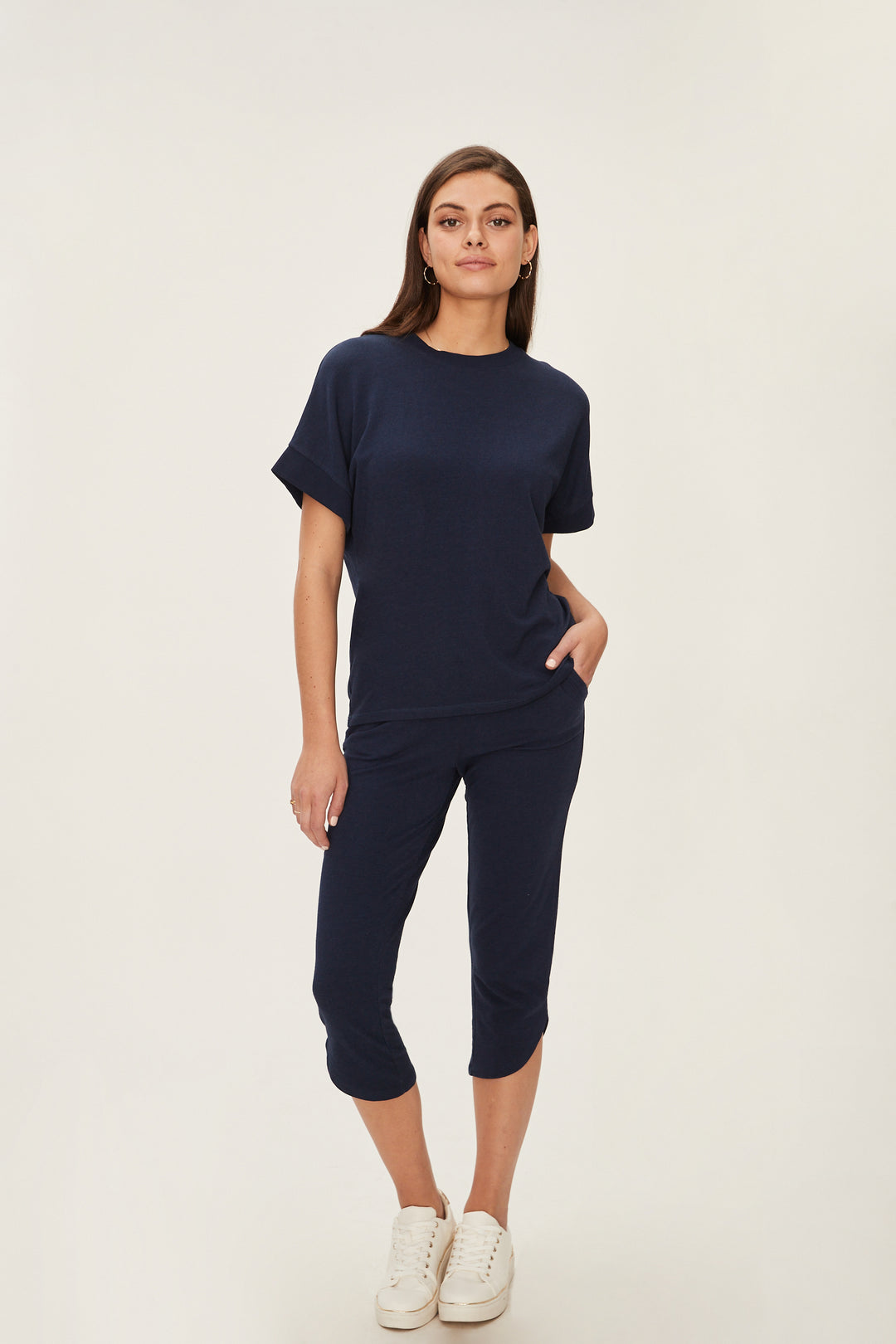 FDJ French Dressing Boxy Top 1568834-NVY Navy - 1 ONLY SIZE SMALL - 20% OFF