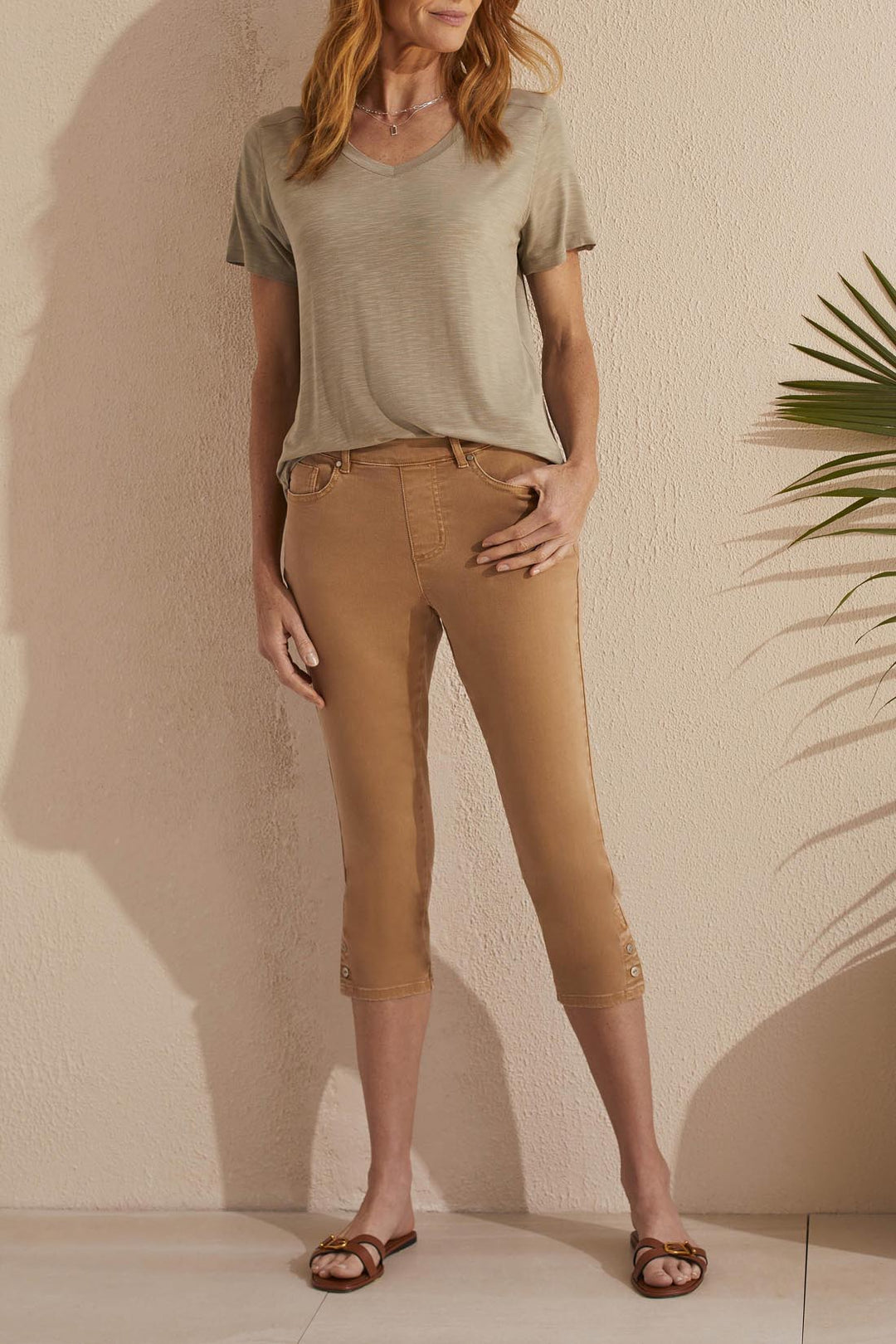 Tribal 5-Pocket Pull-On Capri 1721O-2020-1205 Dune
