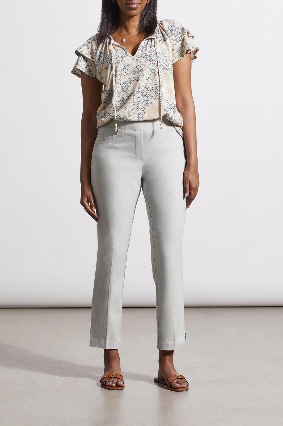Tribal Pull-On Ankle Pant w/ Slit Hem 1763O-7165-0404 Smoke