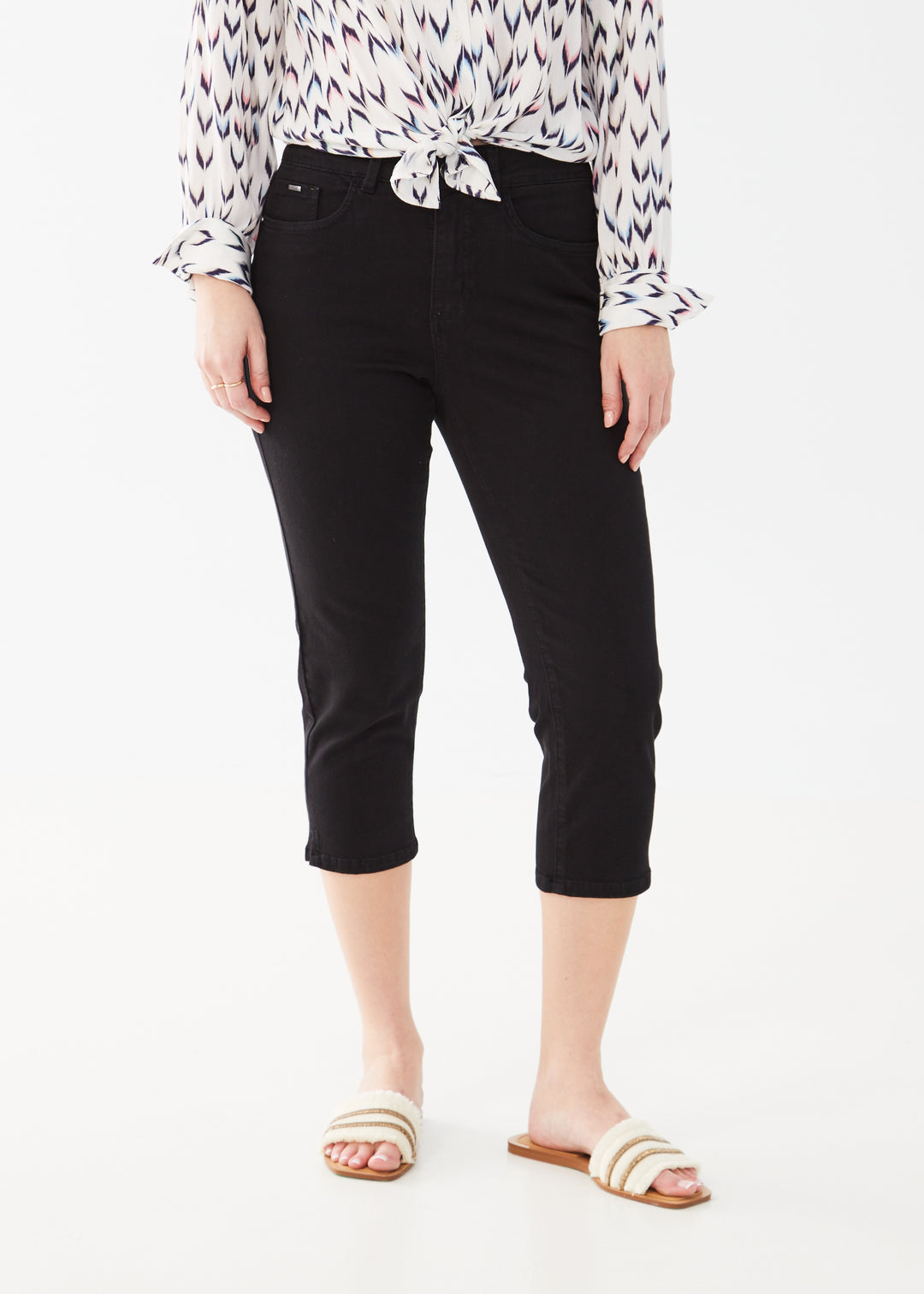 FDJ French Dressing Olivia Slim Capri Pant 2110511-BK Black