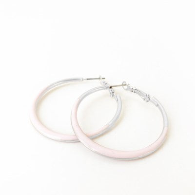 Caracol Earring 2491-PNK-S Pink/Silver