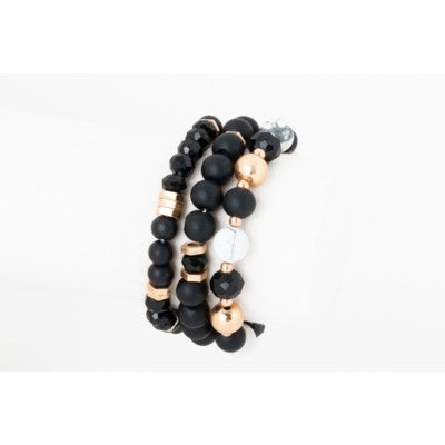 Caracol Bracelet 3227-BLK-G