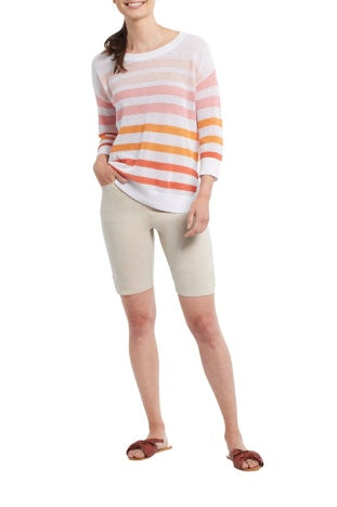 Tribal Flatten-It Pull-On Short w/ Snap Slit 4833O-1827-0663 Heather Birch - 1 ONLY SIZE 8 - 20% OFF