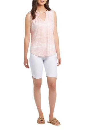 Tribal Flatten-It Pull-On Short w/ Snap Slit 4833O-24850-0001 White