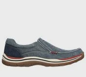 Mens Skechers Canvas Slip-On Avillo Sneaker 64109-NVY Navy