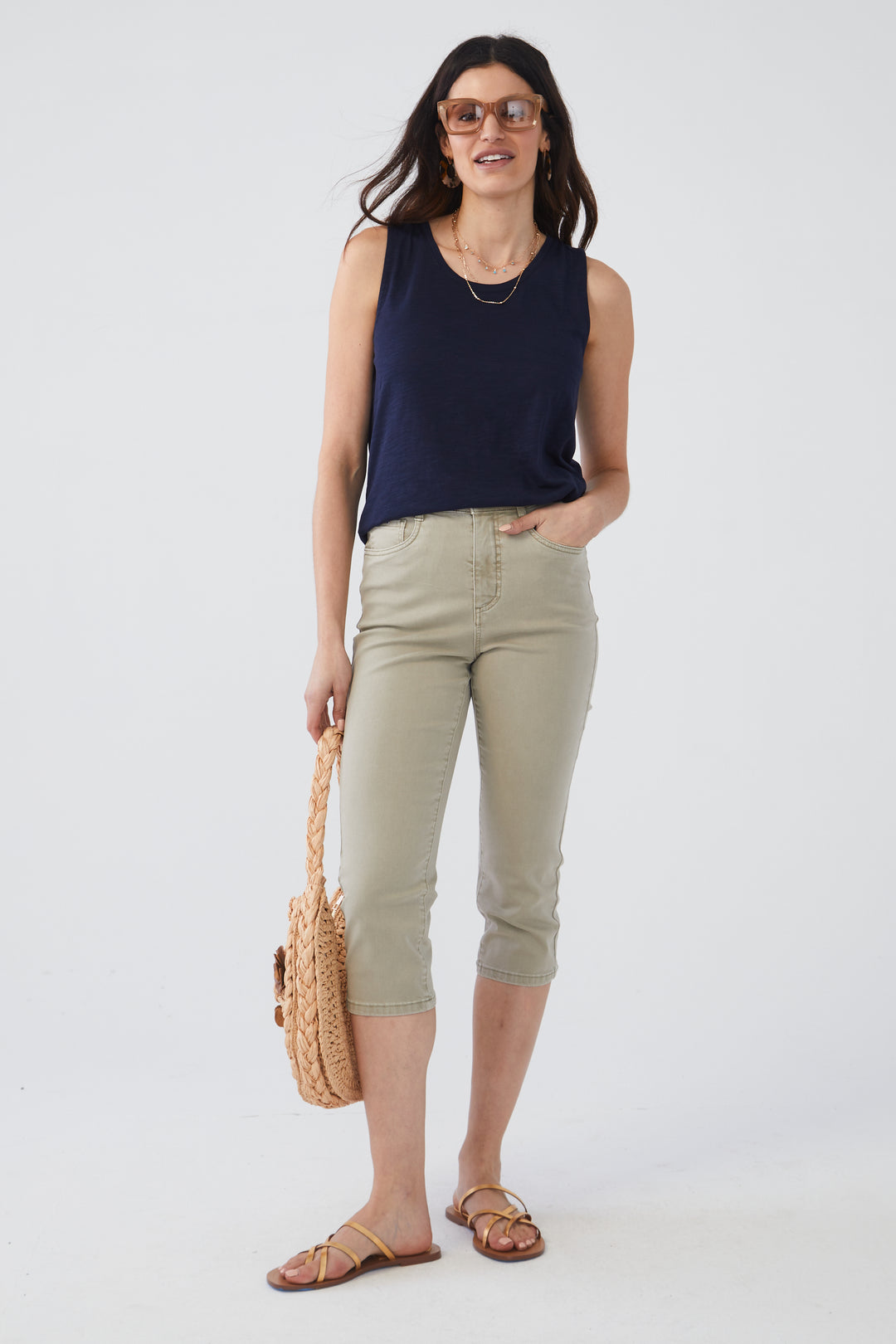 FDJ French Dressing Suzanne Straight Capri 6764511-BALEAF Bayleaf