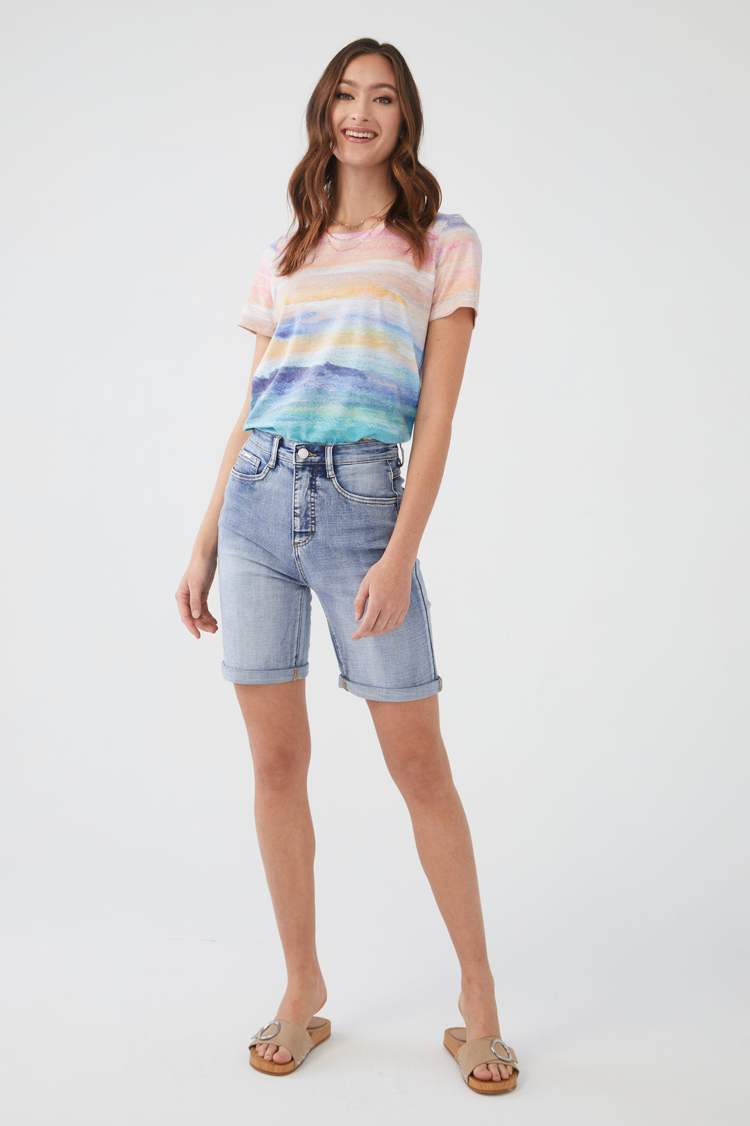 FDJ French Dressing Suzanne Bermuda Short 6770809-MEDWS Medium Wash