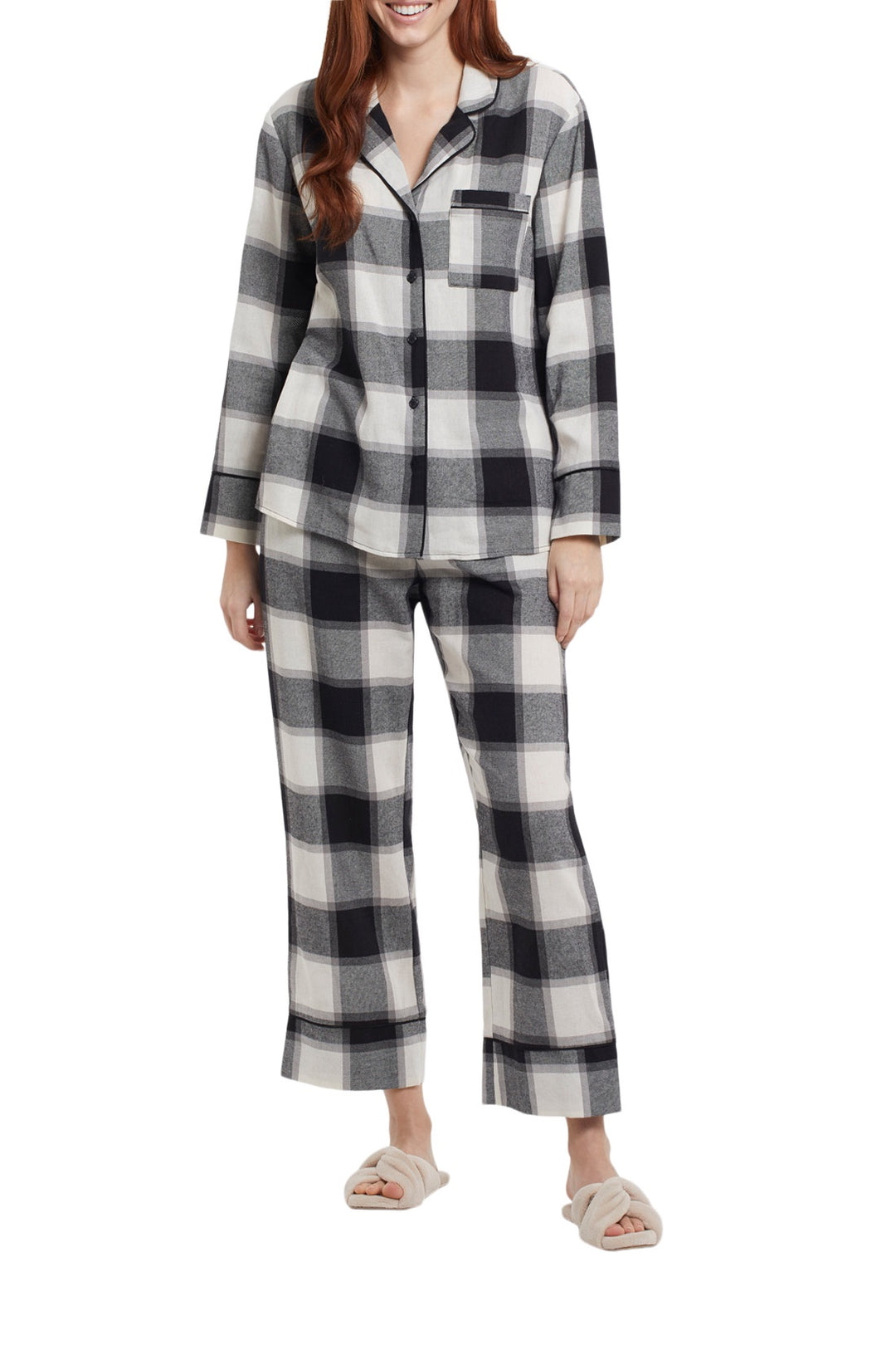 Tribal 2-Piece Flannel Pajama Set 7235O-4511-0002 Black - 1 ONLY SIZE X-LARGE - 20% OFF