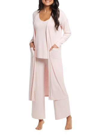 Tribal 3-Piece Pajama Set w/ Tank Top 7247O-4517-2880 Pink Fizz - 1 ONLY SIZE SMALL - 20% OFF