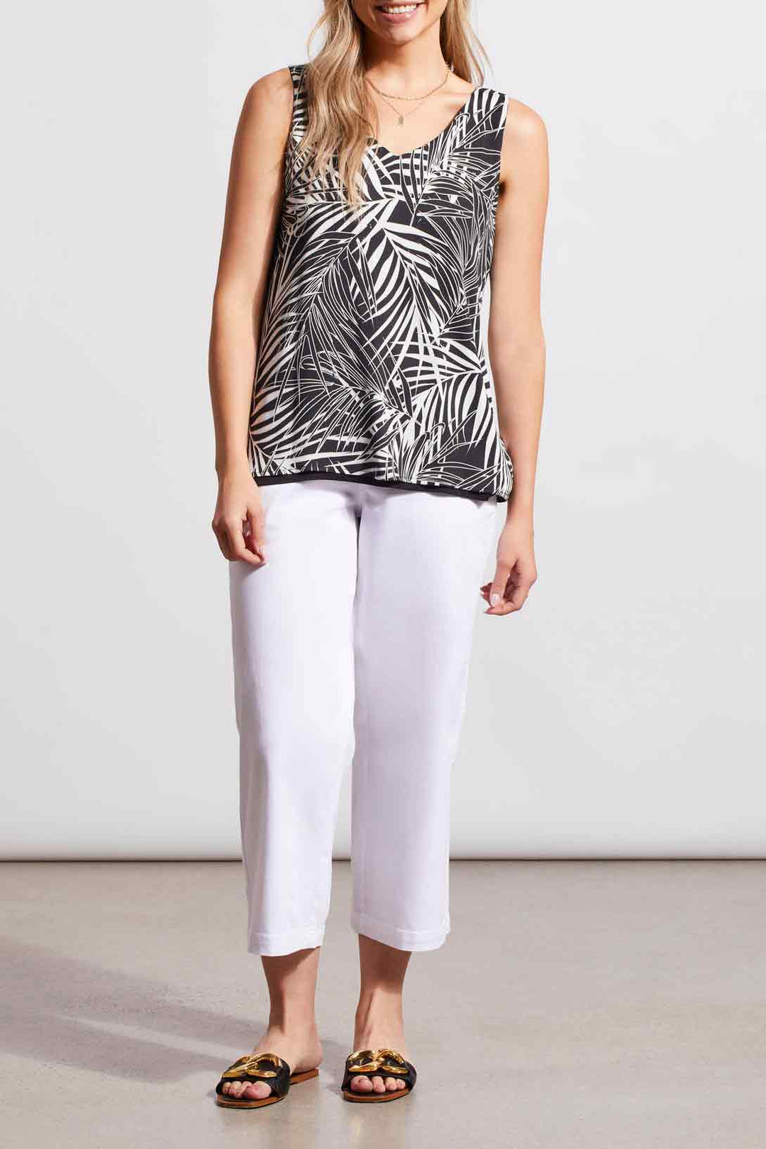 Tribal Reversible Woven Tank 7265O-1434-1356 Black/White
