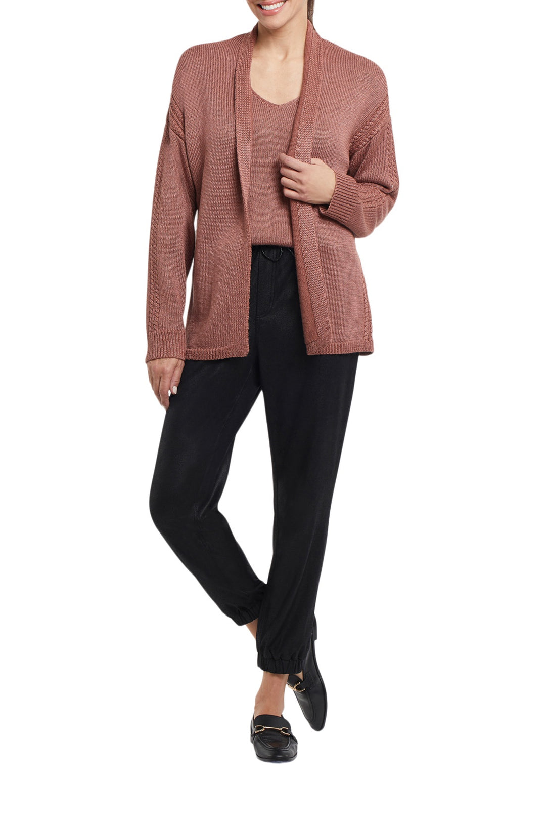 Tribal Long Sleeve Cardigan 7503O-4338-0011 Brandy