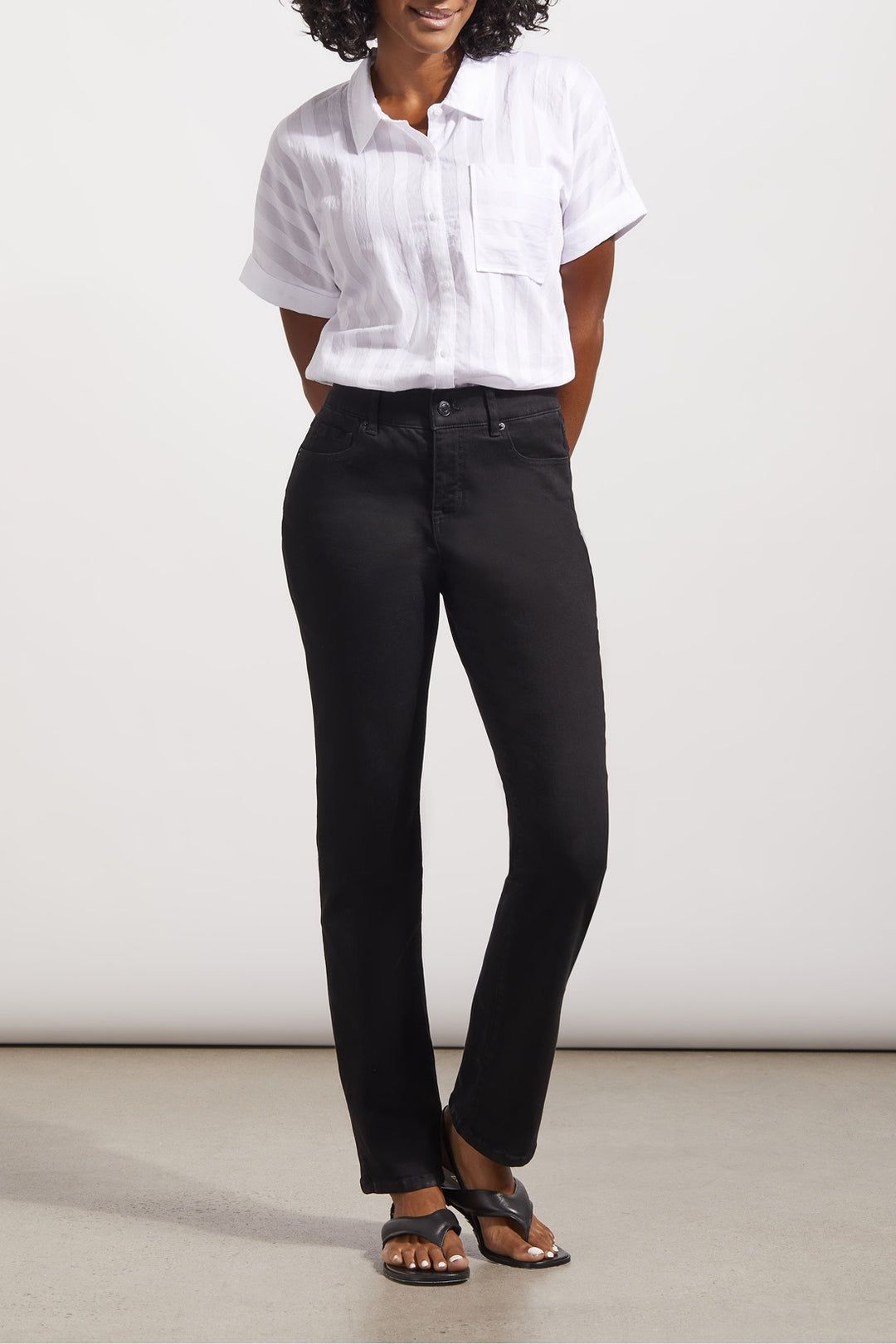 Tribal Sophia Curvy Straight Jean 7572O-5050-0002 Black