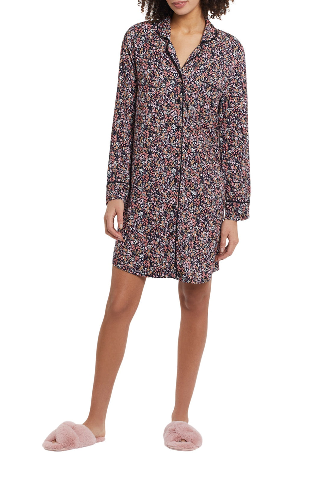 Tribal Long Sleeve Nightshirt 7591O-4682-2909 Ruby Wine