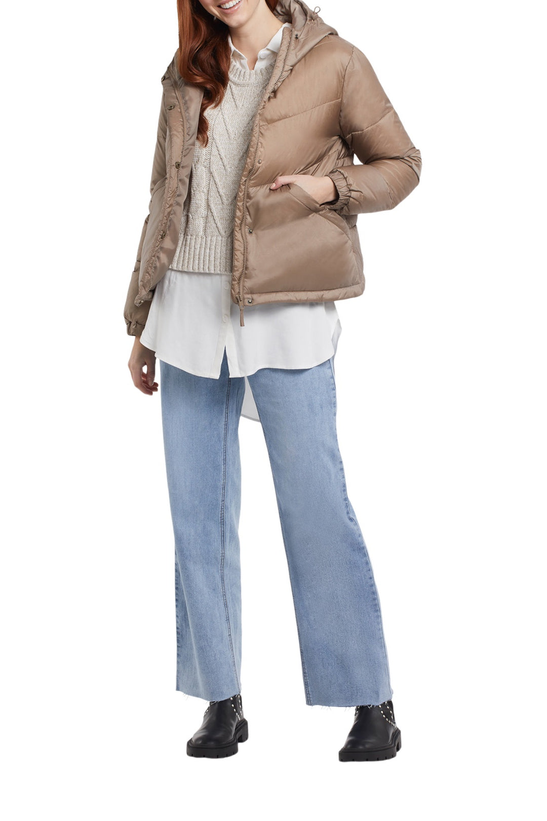 Tribal Packable Puffer Jacket (Converts to Neck Pillow) 7603O-3397-2896 Pinebark - 1 ONLY SIZE SMALL - 20% OFF